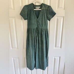 Christy Dawn Dawn Dress size XS in green petunia dot